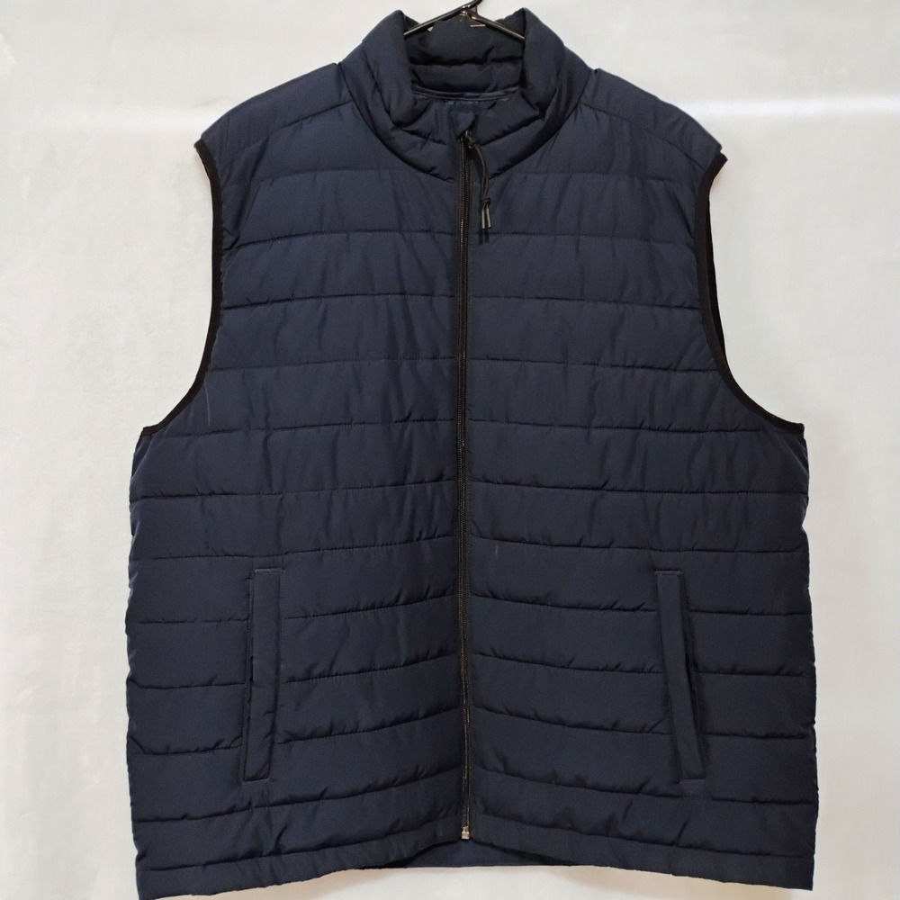 Aeropostale Remixed Down Puffer Vest Navy Blue XL Recycled Womens XL